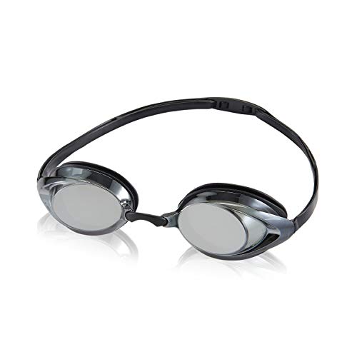 Speedo Unisex-Adult Mirrored Vanquisher 2.0 Swim Goggles - Smoke Blue