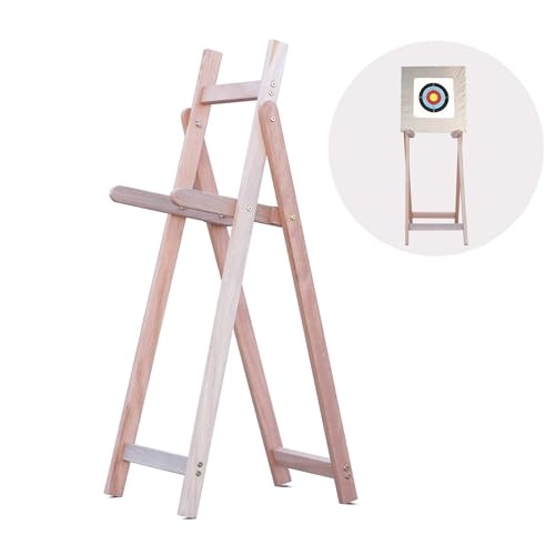 Wooden Archery Target Stand for Recurve, Longbow & Compound Bow - Adjustable & Portable