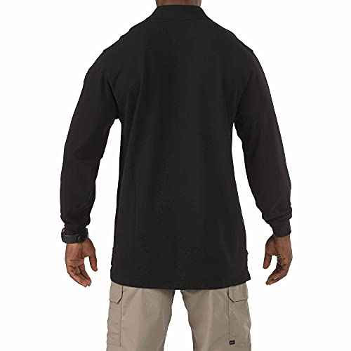 5.11 Tactical Professional Long Sleeve Polo Shirt, Cotton Pique Knit, Reinforced Seams, Style 42056