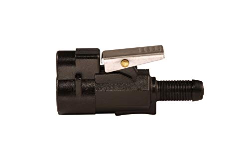 Marine Fuel Tank Fitting - 3/8-Inch Barb Hose Female Connector - Black Acetal - One Size