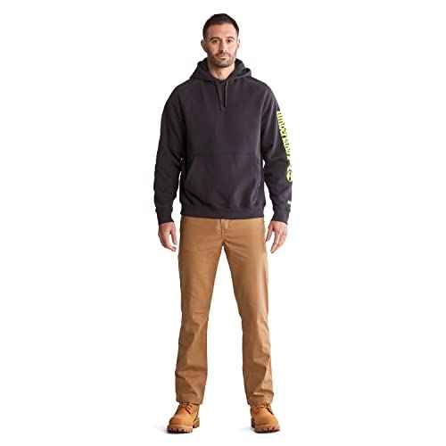 Timberland PRO Men's Hood Honcho Sport Pullover Hooded Sweatshirt, Dark Navy/PRO Yellow, Large Tall