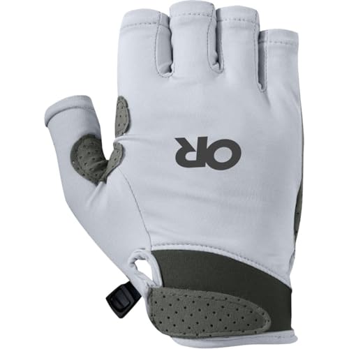 Outdoor Sun Gloves for Men & Women - ActiveIce Chroma UPF 50+ Breathable Medium Titanium Grey
