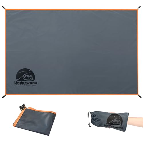 Ultralight Waterproof Tent Footprint with Heavy Duty Grommets - Gray 87x59 in