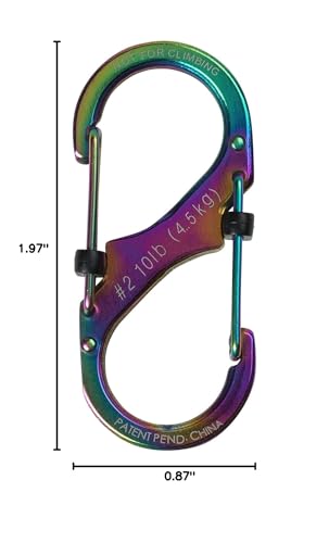 Nite Ize S-Biner SlideLock Stainless Steel Carabiner Pack of 2 Size #2