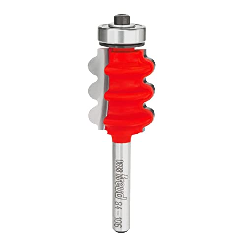 Freud 84-106: 1/8" Radius Triple Beading & Fluting Bit with 1/4" shank, 2-5/8" overall length