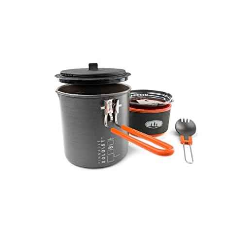 GSI Outdoors Pinnacle Soloist Kitchen Kit | Integrated Camp Cookware for Ultralight Backpacking and Camping
