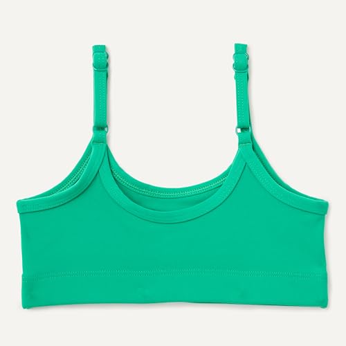 Girls' Light Support Sports Bra - X-Large Emerald Green, Training & Activewear