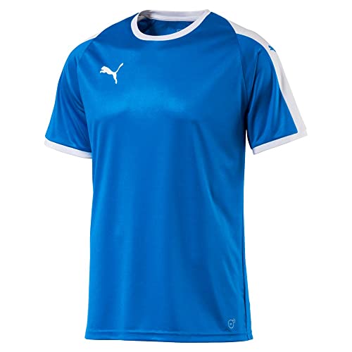 Puma Mens Liga Jersey Small Electric Blue Lemonade White Sports Shirt