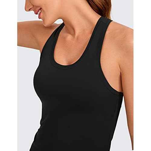 CRZ YOGA Butterluxe Racerback Workout Tank Tops for Women Tight Sleeveless Camisole Gym Athletic Yoga Shirts