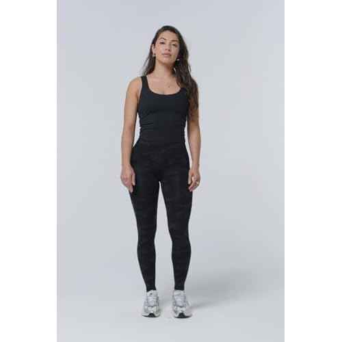 Fabletics Women's On-The-Go PowerHold High-Waisted Legging, Maximum Compression, Flattering, S/Regular | 27, Green Abyss