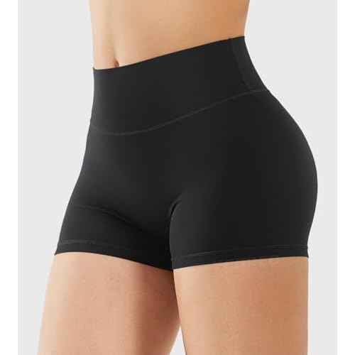 YEOREO Women's Biker Shorts 2.5" No Front Seam Elysina High Waist Hidden Scrunch Workout Gym Yoga Running Shorts
