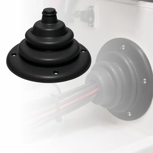 Boat Motor Well Cable Boot - Protective Marine Wire & Fuel Line Organizer, Black 2.7"
