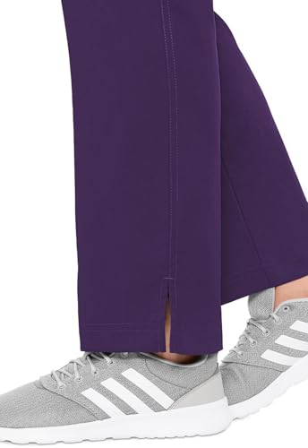 Med Couture Touch Women's Yoga Pull-On Pants with 7 Pockets - Medium Tall Eggplant