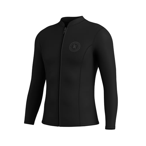 KMT 2.5mm Neoprene Wetsuit Top for Men - Black, XX-Large