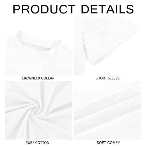 Mens Mock Turtleneck T Shirts Short Sleeve Cotton Basic Undershirt Relaxed Fit Lightweight Solid Pullover Tops