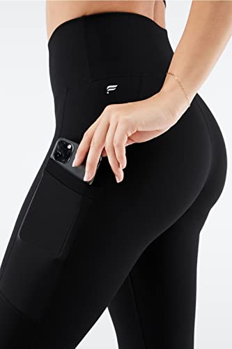Women's PowerHold High-Waisted Compression Leggings - Large Black, Workout & Yoga