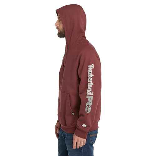 Timberland PRO Men's Hood Honcho Sport Pullover Hooded Sweatshirt, Maroon, Large