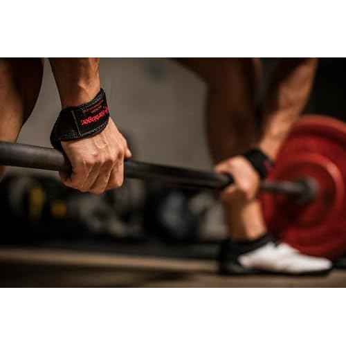 Harbinger Padded Cotton Lift Straps - Soft, Supportive Neotek Wrist Pads - 21.5" Length, 1.5" Width - Reinforced Edges & Heavy-duty Stitching - Cushions Wrists for Lifting Support