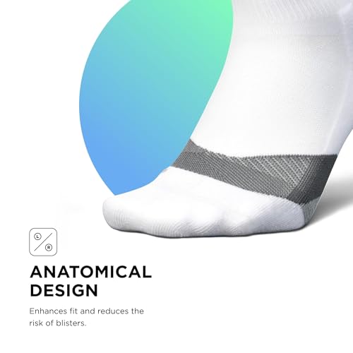 Feetures Elite Light Cushion Quarter Socks - Medium White, 1 Pair
