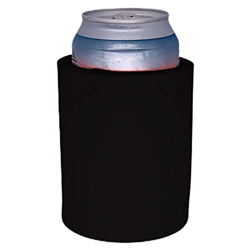 Can Cooler Sleeve 2 Pack - Thick Foam Old School Black Insulation