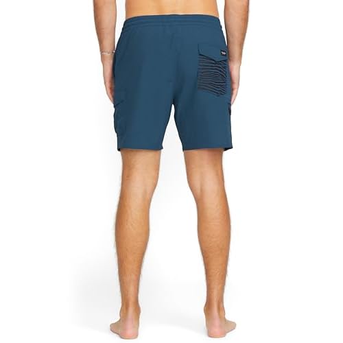 Volcom Men's Truly Liberators 17" Boardshort Swim Trunks, Deep Blue, Large