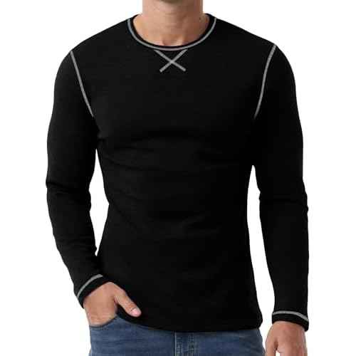 Sailwind Mens Thermal Underwear Long Sleeve Shirts Wool Base Layer Crewneck Top