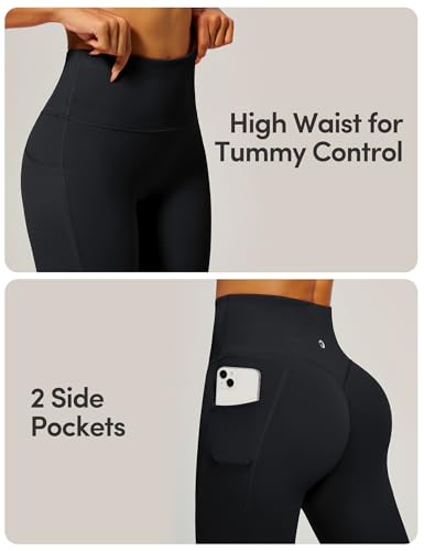 Medium Black Scrunch Butt Lifting Leggings with Pockets for Women Workout Yoga Pants