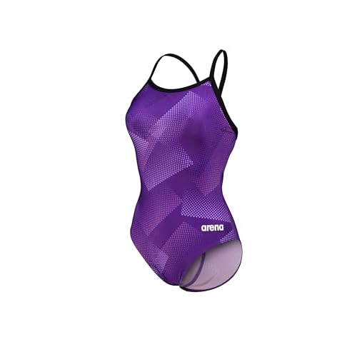 ARENA Girls Performance Halftone Team Print Lightdrop Back Youth Bathing Swimsuit