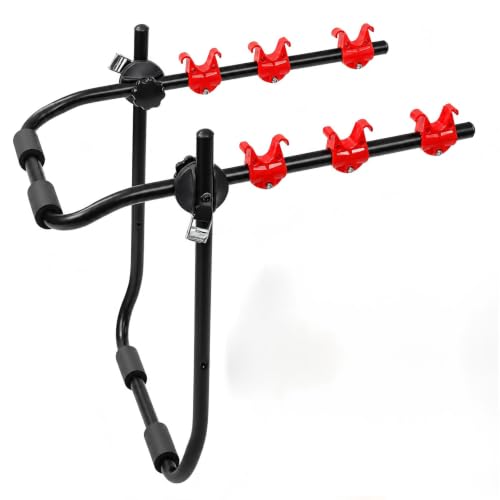 Foldable Car Bicycle Rack for 3 Bikes - Trunk Mount Bike Carrier, Black