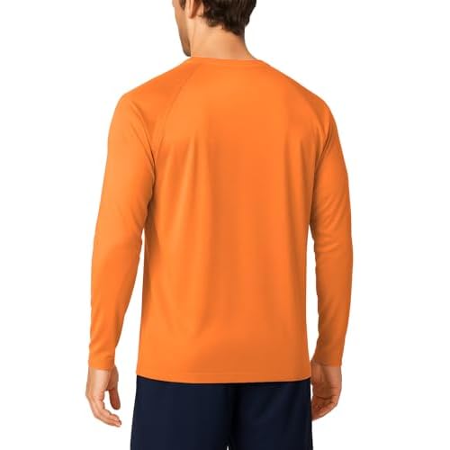 NEYOUQE Men's Sun Protection UPF 50+ Shirts Long Sleeve Running Workout Athletic Gym Shirt UV Swim Fish Rash Guard Hiking