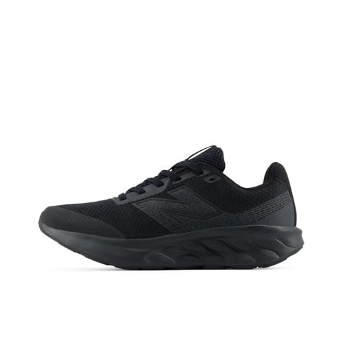 New Balance Kid's 520 Lace Running Shoe - Big Kid 6.5 Wide Black/Black