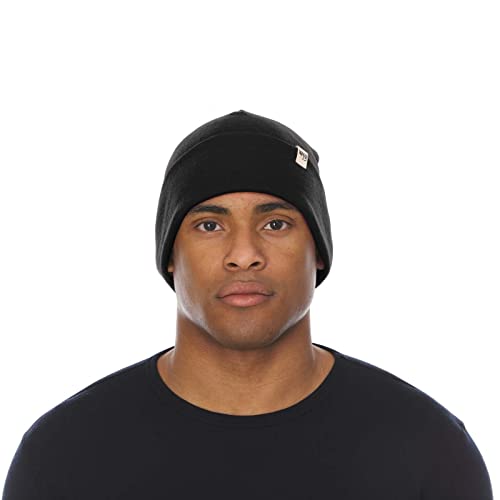100% Merino Wool Cuff Beanie - Mens & Womens Warm Winter Hat - Watch Cap - Toque
