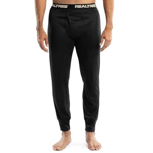 Realtree Mens Polyester Performance Baselayer Thermal Underwear Long Johns Bottom