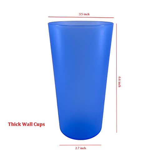 AOYITE 26 oz Reusable Plastic Cups Set of 8 - Pastel Tone