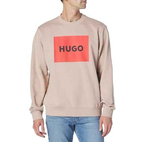 HUGO Men's Big Square Logo Long Sleeve Sweatshirt