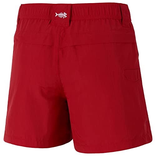 Youth 5-Inch Water-Resistant Cargo Shorts with Pockets - Large Chili Red