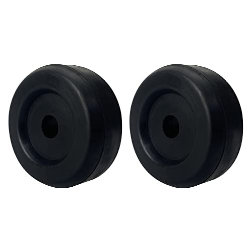 3.4-Inch Boat Trailer Rubber Keel Roller End Caps - Pack of 2, Black