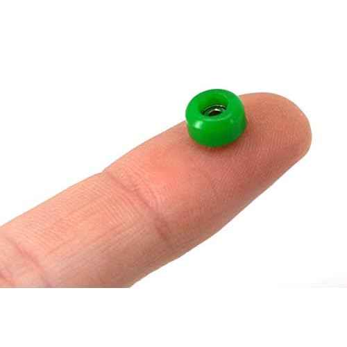 Teak Tuning CNC Polyurethane Fingerboard Bearing Wheels, Green - Set of 4 Wheels - Durable Material with a Hard Durometer