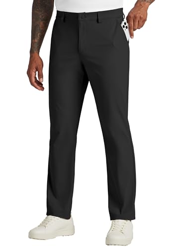 Willit Men's Golf Pants Stretch Comfy Work Dress Pants 40W x 28L Black