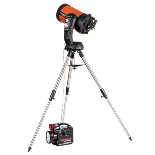 Celestron ? PowerTank 12 Telescope Battery ? Rechargeable Portable 12V Power Supply for Computerized Telescopes ? 84 Wh Power ? Built?in 2 USB Ports, Cigarette Lighter Adapter, Built-in Flashlight