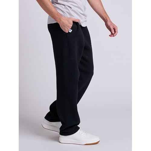 Russell Athletic Men's Dri Power Fleece Open Bottom Sweatpants with Pockets, Relaxed Fit, Moisture Wicking