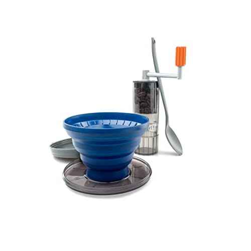 GSI Outdoors Gourmet Pour-Over Java Set I Travel Drip Coffee Set I Reusable Coffee Drip Filter & Collapsible Cone Fits All Coffee Cups & Mugs for Caravan, RV, Camping & Backpacking