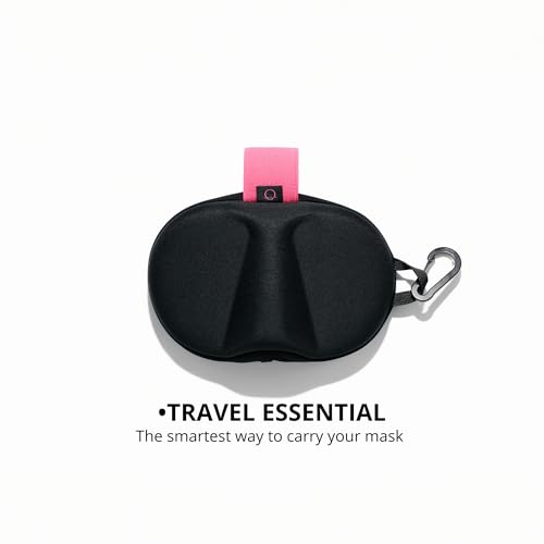 Semi-Hard EVA Diving Mask Case Black & Pink Compact Snorkeling & Scuba Gear Storage