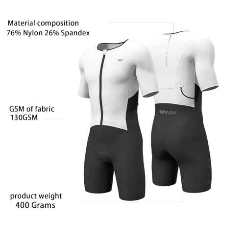 Lo.gas Triathlon Suits Mens,High Elasticity Breathable Quick-qrying Trisuit Race? Skinsuits Cycling Swimskin Bike Swim Run