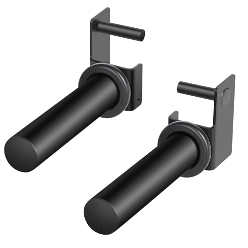 Heavy Duty 3x3 Inch Power Rack & Squat Rack Plate Holder 2 Pack - Fits 2" Plates