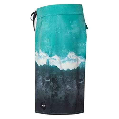 Oakley Mens Whitewash 20" Boardshort Board Shorts, Mint Green Wave, 32 US