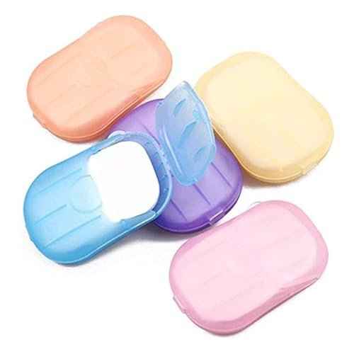 5 Boxes Colorful Soaps Paper for Travel,Disposable Travel Soap Sheets,Mini Fragrance Paper Soap for Hand and Foot Care,Portable Soaps Sheets for Camping,Hiking,Outdoor Recreation,and Personal Care