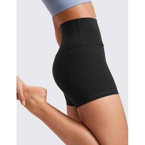 CRZ YOGA Womens Butterluxe Biker Shorts 4'' - High Waisted Booty Workout Volleyball Yoga Spandex
