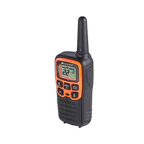 Midland -T51X3VP3 X-TALKER Walkie-Walkie - Long Range Two Way Radio for Camping Hiking Hand Held RZR FRS Compact Radio UTV communication NOAA Weather Scan - Black/Orange, 3 Radios