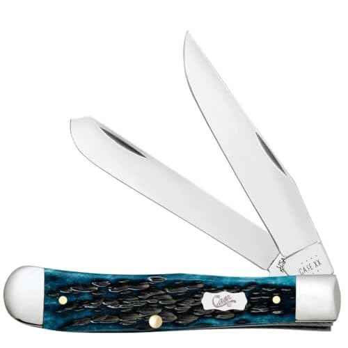 Case Cutlery CA51850: Trapper Med Blue Peach Seed